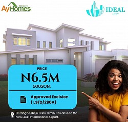 Ideal City Estate Elerongbe Ibeju-Lekki, with Govt. Approved Excision
