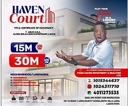 Haven Court Estate Abijo GRA Lekki, with C of O